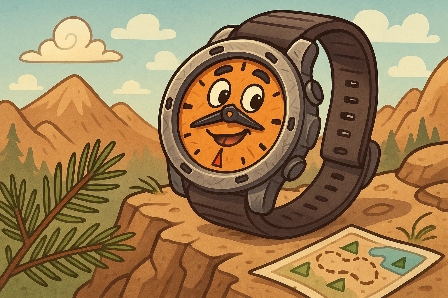 Rugged watch ready for any adventure.
