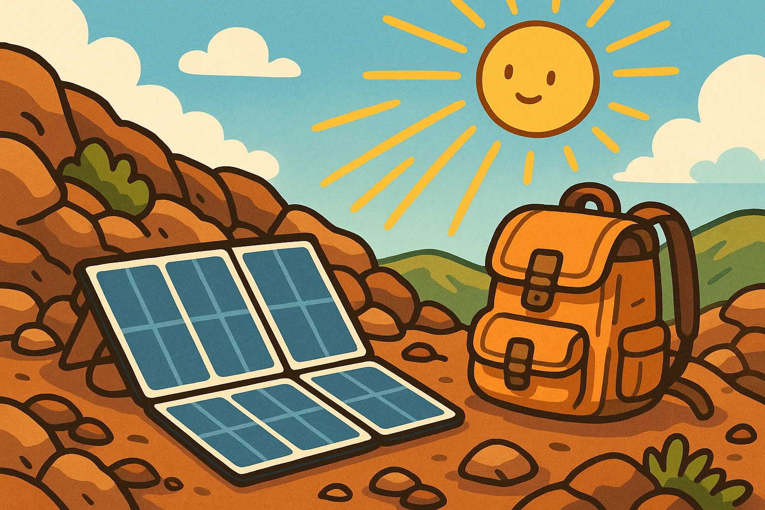 Harnessing solar power in the great outdoors.