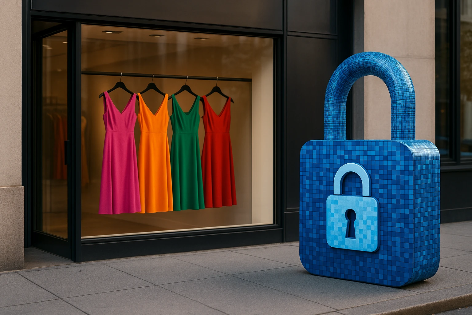 A sleek boutique storefront displaying 